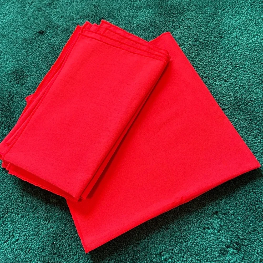 Vibrant Red Fabric Napkins